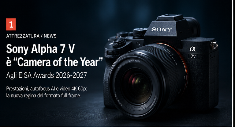 Sony Alpha 7 V è “Camera of the Year” agli EISA Awards 2026-2027